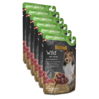 Belcando 6 x 300g Wild mit Hirse und Preiselbeeren Hundefutter Frischebeutel  - Bild 1 von 2