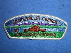 Boy Scouts CACHE VALLEY Council Patch CSP BSA Scouting Uniform Beaver Wyoming - Picture 1 of 5
