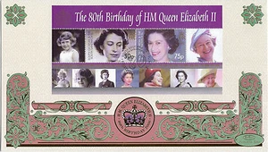 SOUTH GEORGIA :2006 80th BIRTHDAY OF QEII M/Sheet SGMS421 First Day Cover - Picture 1 of 1