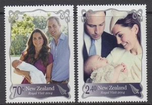 NEW ZEALAND 2014 ROYAL VISIT MINT PAIR WILLIAM & KATE (ID:NZS2571) - Picture 1 of 1