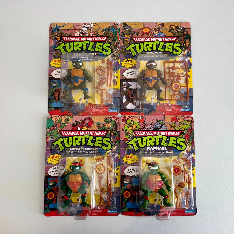 1991 Teenage Mutant Ninja Turtles Storage Shell Michaelangelo MOC Unpunched