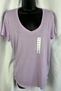 SO Perfect Tee Women’s Size M Lavender Soft V-Neck Short Sleeve T-Shirt Top - Picture 1 of 6