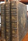 Shakespeare’s Works, 3 Vol. Full Leather 1800s, Illustrated, M/M Cowden Clarke