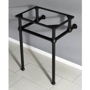 Templeton VBH282033 MB Console lavandino gambe in ottone, nero opaco - VBH282033 MB - Foto 1 di 3