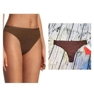 Tommy John Women’s Air Thong Underwear Size M Mustang Brown Seamless Modal New - Picture 1 of 6