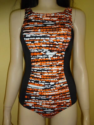 Shapewear - Badeanzug bpc selection bonprix 38 oder 46 schwarz- orange-weiß NEU! - Bild 1 von 4