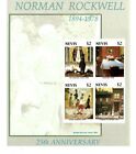 Nevis - 2004 -  Norman Rockwell - Sheet of Four   - MNH