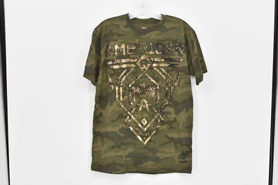 Camiseta Para Hombre American Fighter Fairbanks Gráfica, Verde, S Foto 1 de 4