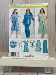 Simplicity 2660 Misses Dress Top Jacket Pant Outfit AA 10-18 Sewing Pattern NEW - Picture 1 of 2