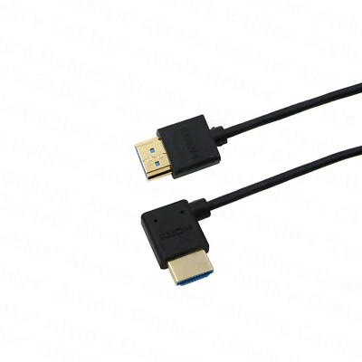 8K UHD HDMI 2.1 Cable Straight to Right Angle HDMI High Speed for Atomos 25cm - Image 1 of 4