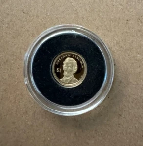 2015 COOK ISLANDS $1 ABRAHAM LINCOLN GOLD COIN IN PROTECTIVE BOX & C of A - Bild 1 von 4