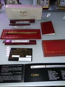 *** Anillo CARTIER Roller Ball Vendome Chapado en Oro con 1 - Recarga Rara *** - Imagen 1 de 13