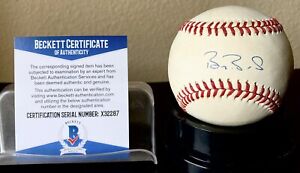 Barry Bonds Signed Autographed ONL White MLB Baseball Beckett BAS Authenticated