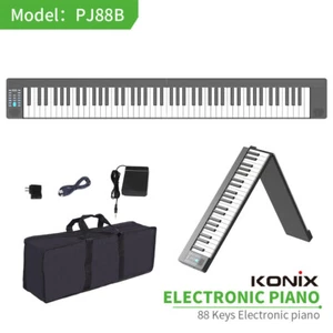 Foldable Piano 88 Full-Size Touch Response Keys Digital Electronic Keyboard - Picture 1 of 12