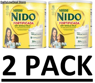 2 PACK - Nestle NIDO Fortificada Whole Milk Powder (4.85 lb) Total 9.7 lbs
