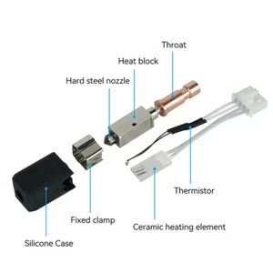 Kobra S1 Upgraded Hardened Steel Ceramic Hot End Kit S1C 3d Printer 24V 48W 200K - Photo 1/16