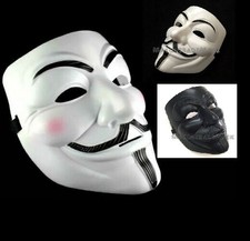 ANONYMOUS HACKER V FOR VENDETTA GUY FAWK FANCY DRESS PROM HALLOWEEN FACE MASK US