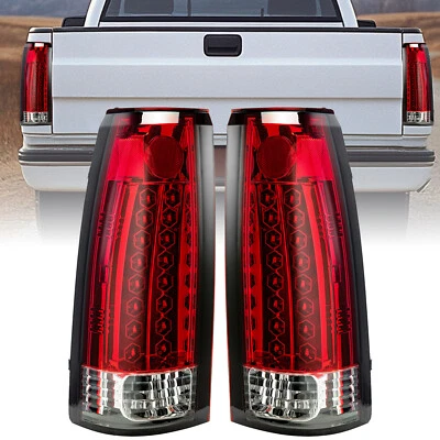 Red Pair Tail Lights lamp LED For 1988-1998 Chevy Chevrolet K1500 GMC C1500 - Image 1 of 4
