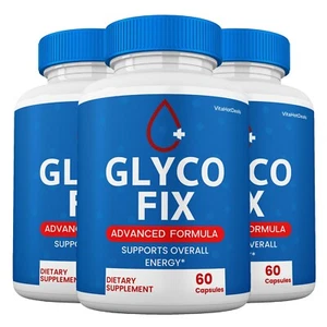 Glyco Fix Blood Support Pills, GlycoFix Glycogen Capsules Supplement (3 Pack) - Picture 1 of 6