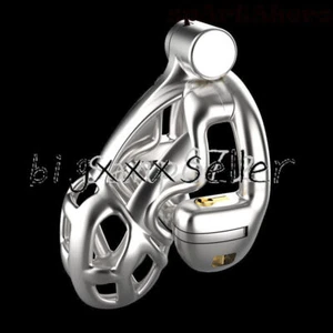 Male Stainless Steel Ultra Cage Double-Lock Guardrail Male Chastity Device - Picture 1 of 10