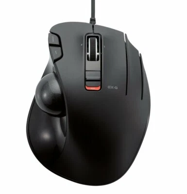 Elecom Wired Mouse trackball 6 button black M-XT3URBK From Japan - Image 1 of 4