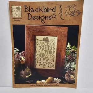 Blackbird Designs Sweet Heart Sampler Alphabet Chart Pattern OOP 2002 Vtg - Picture 1 of 6