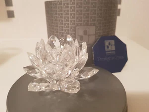 SWAROVSKI CRYSTAL 'MEDIUM WATERLILY CANDLEHOLDER' - Picture 1 of 3
