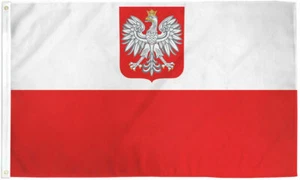 Poland Eagle Flag 2x3ft Flag of Poland Polish Flag 2x3 House Flag 100D FABRIC - Picture 1 of 2