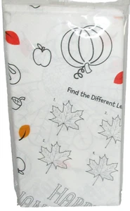 THANKSGIVING CHILDREN'S  Paper Tablecover ~ PILGRIM TURKEY ~ 1 Ply  54" x 84" - Picture 1 of 1