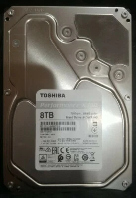 Toshiba Performance X300 8TB 7200rpm Hard Drive HDWR180UZSVA 🌱With Chia Plots🌱 - Image 1 of 2