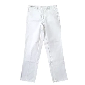 Aramark Mens 34 x 34 White Workwear Polyester Cotton Honda Plant Employee Pants - Picture 1 of 3