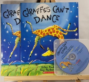 Giraffes Can't Dance Paperback X2 With Audio CD by Giles Andreae  NEW - Imagen 1 de 5