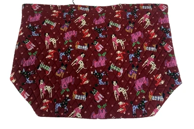 Vera Bradley Holiday Hounds Essential Grand Tote Bag Christmas Dogs New - Image 1 of 4
