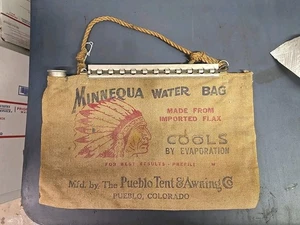 Vtg Minnequa Flax Auto Water Radiator Bag Pueblo Tent & Awing Co New Mexico - Picture 1 of 5