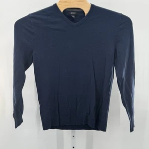 Men's Alfani Sweater Long Sleeve V-neck Cotton/Nylon Navy Blue Medium Classic - Picture 1 of 5