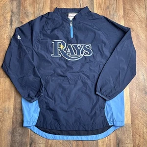 Tampa Bay Devil Rays Jacket Youth Medium Blue Majestic Athletic Baseball 6437 - Picture 1 of 12