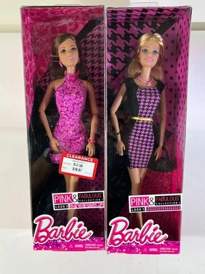 全新 芭比时尚娃娃 粉色 极佳外观 1 & 3 批量 美泰 Kroger 慈善 OVER — 第 1/2 张图片