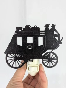 Stagecoach Wall Night Light Metal Clip On Oregon Trail - Picture 1 of 5