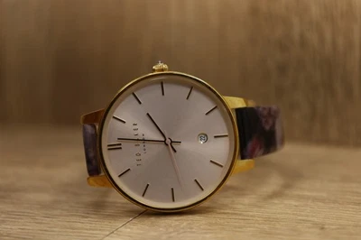 Reloj de pulsera Ted Baker London caja dorada esfera rosa para dama TE15092001 nuevo Batt Foto 1 de 4