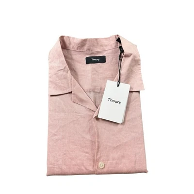 Theory Daze Viola Precise Linen Men’s S/S Button Front Size Large NWT 160$ - Image 1 of 4