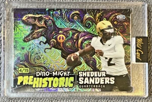 2024 Wild Card Alumination Shedeur Sanders PRC Dino-Might Prehistoric T-Rex /15 - Bild 1 von 4