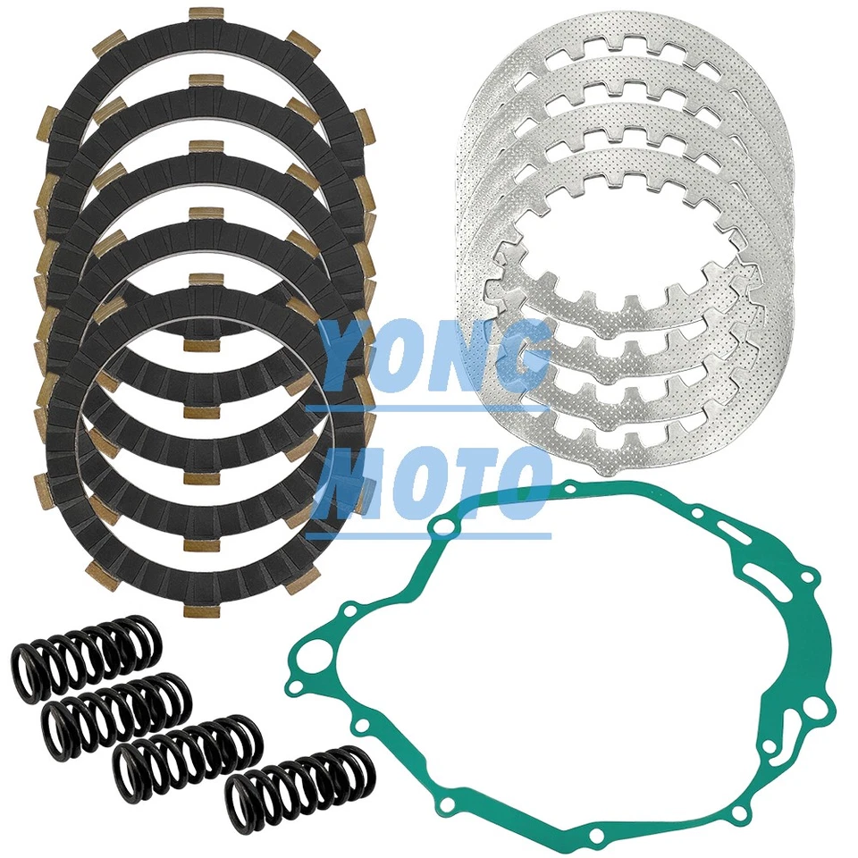 Clutch Friction Plate Kit & Cover Gasket for Yamaha Trailway 200 TW200 1987-2021 Foto 1 de 4