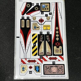 Lego New Sticker Sheet NINJAGO Day Of The Departed Ultra Stealth Raider #70595