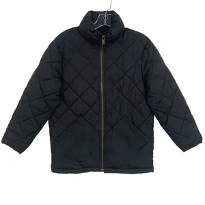 Gap Kids Black Polyester Quilted Full Zip Jacket Unisex Kids Large Pre-Owned - Picture 1 of 4