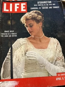 Vtg Life Magazine April 9 1956 Princess Grace Kelly Afghanistan Churchill IV - Picture 1 of 3