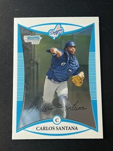 2008 Bowman Chrome #BCP134 Carlos Santana Prospects - Picture 1 of 2