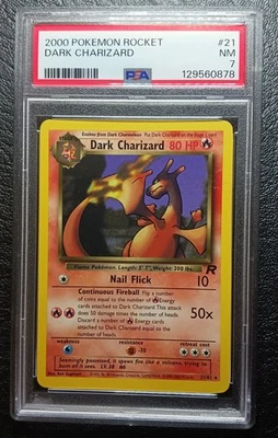 21/82 DARK CHARIZARD PSA 7 NM Vintage Rare Unlimited 2000 Team Rocket - Image 1 of 4