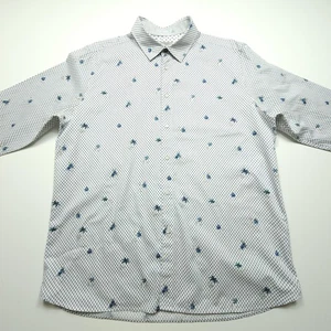 Camisa Ted Baker Para Hombres 7 3XL Blanca Azul Floral Estampado a Lunares Negocios Informal - Imagen 1 de 24