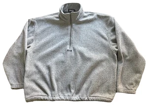 VTG Ashworth 1/4 Zip Pullover Fleece Sweater Men's Sz L Gray Made in USA Shirt - Picture 1 of 8