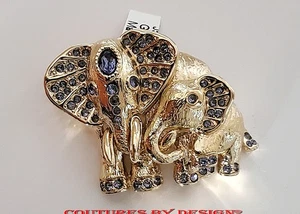 Cristales de Swarovski amatista figura elefantes gemelos St John 2.0 "x1.5 nuevos con etiquetas $150 - Imagen 1 de 2